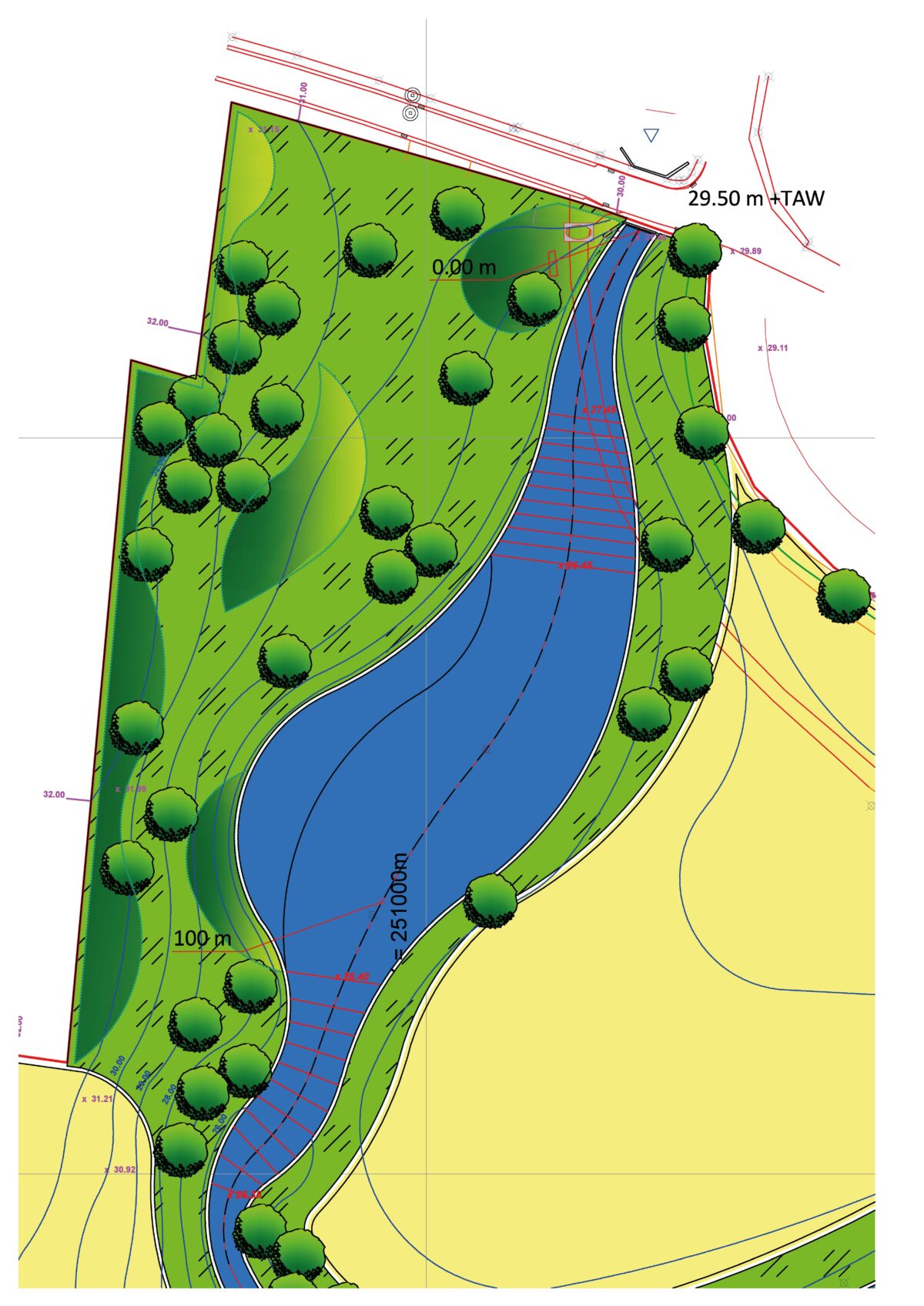 Sfeerbeeld van het plan van het natuurherstelproject in Haensberg